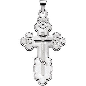 Sterling Silver 19x13mm Orthodox Cross Pendant with Packaging