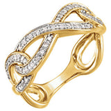 14K White 1/8 CTW Diamond Ring