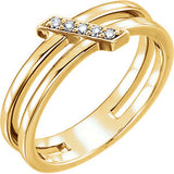 14K White .05 CTW Diamond Ring