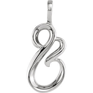 14K White Freeform Pendant