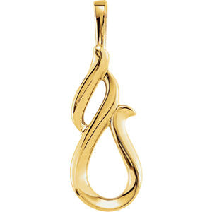 14K Yellow Freeform Pendant