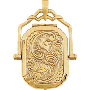 14K Yellow Swivel Locket