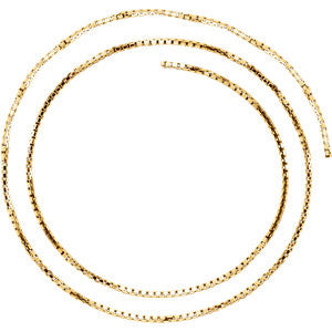 14K Yellow 1.75mm Solid Box 16" Chain