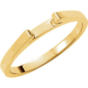 14K Yellow Band for 4mm Round Ring