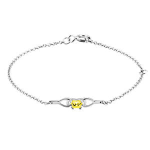 14K White November Birthstone Bracelet