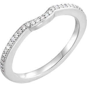 14K White 1-6 CTW Diamond Band