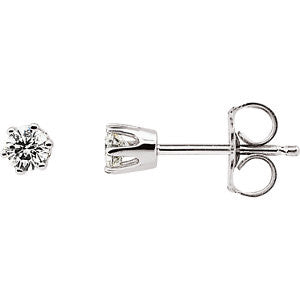 1-5 CTW Diamond Friction Post Stud Earrings