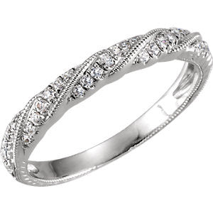 14K White 1-6 CTW Diamond Twist Anniversary Band