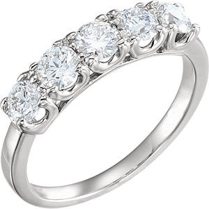 Platinum 1 1-4 CTW Diamond Anniversary Band