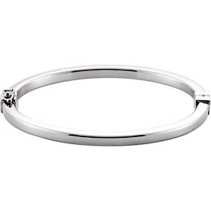 Sterling Silver 4mm Hinged Bangle Bracelet