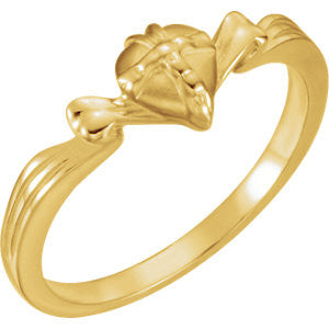 10K Yellow The Gift Wrapped Heart® Ring Size 5