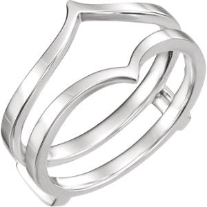 14K White Ring Guard