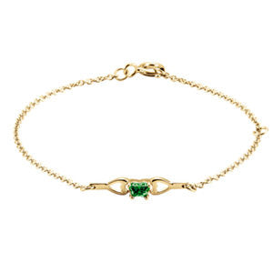 14K Yellow May Birthstone Bracelet