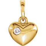 14K White 1/6 CTW Diamond Heart Pendant