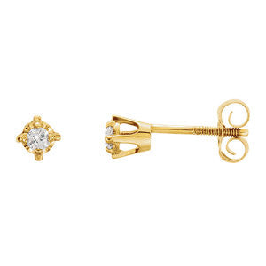 14K Yellow .03 CTW Diamond Youth Earrings