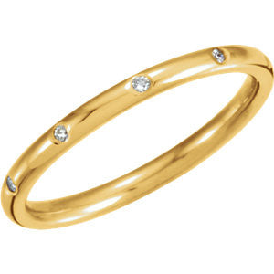 14K Yellow 1-10 CTW Diamond Eternity Band