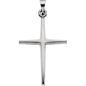 Platinum 27.8x15mm Cross Pendant