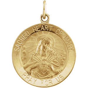 14K Yellow 15mm Nino de Atocha Medal