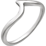 14K White Band for 4mm Round Ring