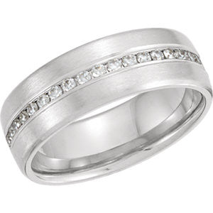 14K White 3-8 CTW Diamond Anniversary Band