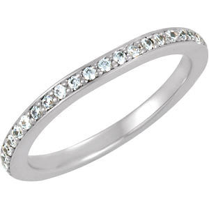 18K White 1-3 CTW Diamond Band