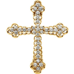 14K Yellow Cross Pendant Mounting