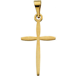 14K Yellow Cross Pendant