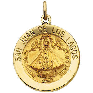 14K Yellow 18.25mm Round San Juan de Los Lagos Medal