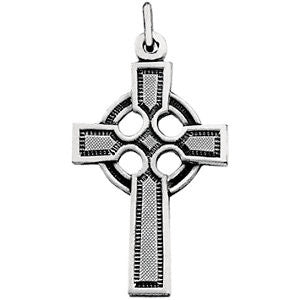 Sterling Silver 23x16mm Celtic Cross Pendant