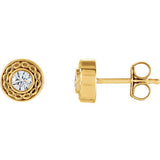 14K Yellow 1/5 CTW Diamond Earrings