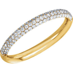 14K Yellow 3-8 CTW Diamond Pavé Anniversary Band