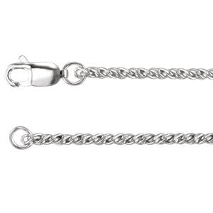 Sterling Silver 18" Reverse Rope Chain