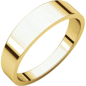 14K Yellow 5mm Flat Tapered Band