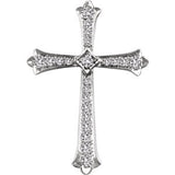 14K Yellow 1 CTW Diamond Cross Pendant