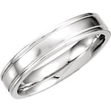 Palladium 4.5mm Satin Finish Band Size 10