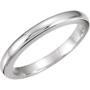 Platinum #7 Tapered Bombé Solstice Solitaire&#174; Band for .40-.65 CT