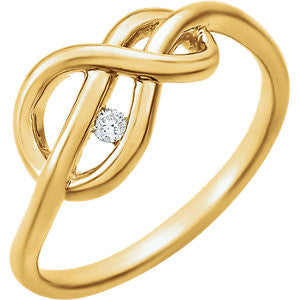 14K Yellow .03 CTW Diamond Ring