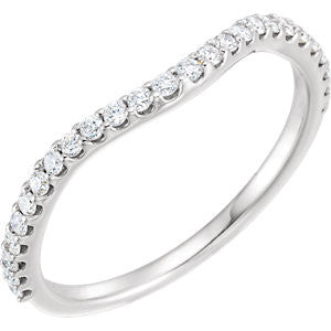 Platinum 1/4 CTW Diamond Band