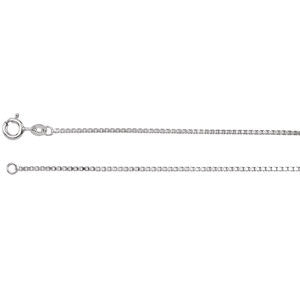 Sterling Silver 1.25mm Solid Diamond Cut Box 16" Chain