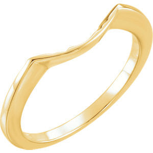 14K Yellow Band for 7.8mm Engagement Ring