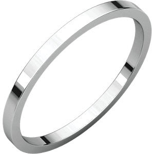 14K White 1.5mm Flat Band