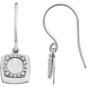 14K White 1-10 CTW Diamond Earrings