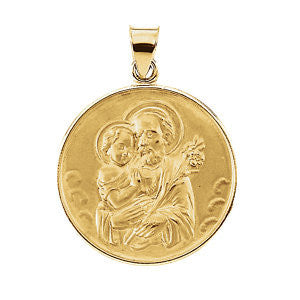 18K Yellow 24.5mm St. Joseph Medal