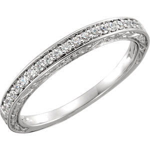 14K White 1-5CTW Diamond Band