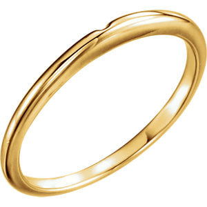 14K Yellow #13 Band with Two-Notches