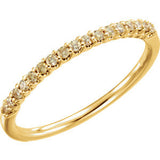 14K Yellow 1/6 CTW Yellow Diamond Stackable Ring