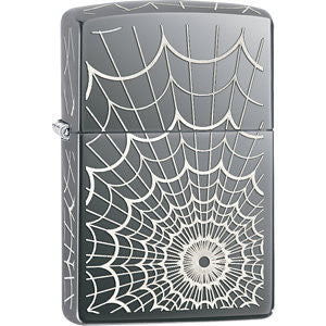 Zippo® Web All Over Black Ice® Lighter