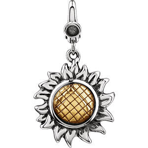 Enamel Sunflower Charm