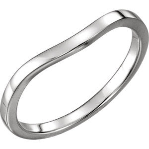 14K White Band 1