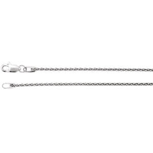 Sterling Silver 1.25mm Wheat 18" Chain